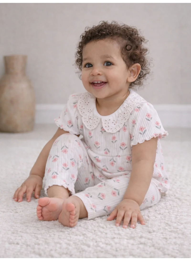 Victor And Jane  Infant Girls 2-Pack Drop Needle T-Shirts & 2-Pack Drop Needle Leggings Set for Women | Best Price UAE